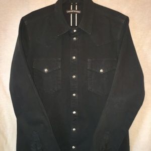 Chrome Hearts blk button down